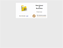 Tablet Screenshot of parisschoolofeconomics.com